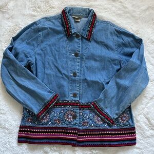 Teddi Blue Embroidered Jean Jacket